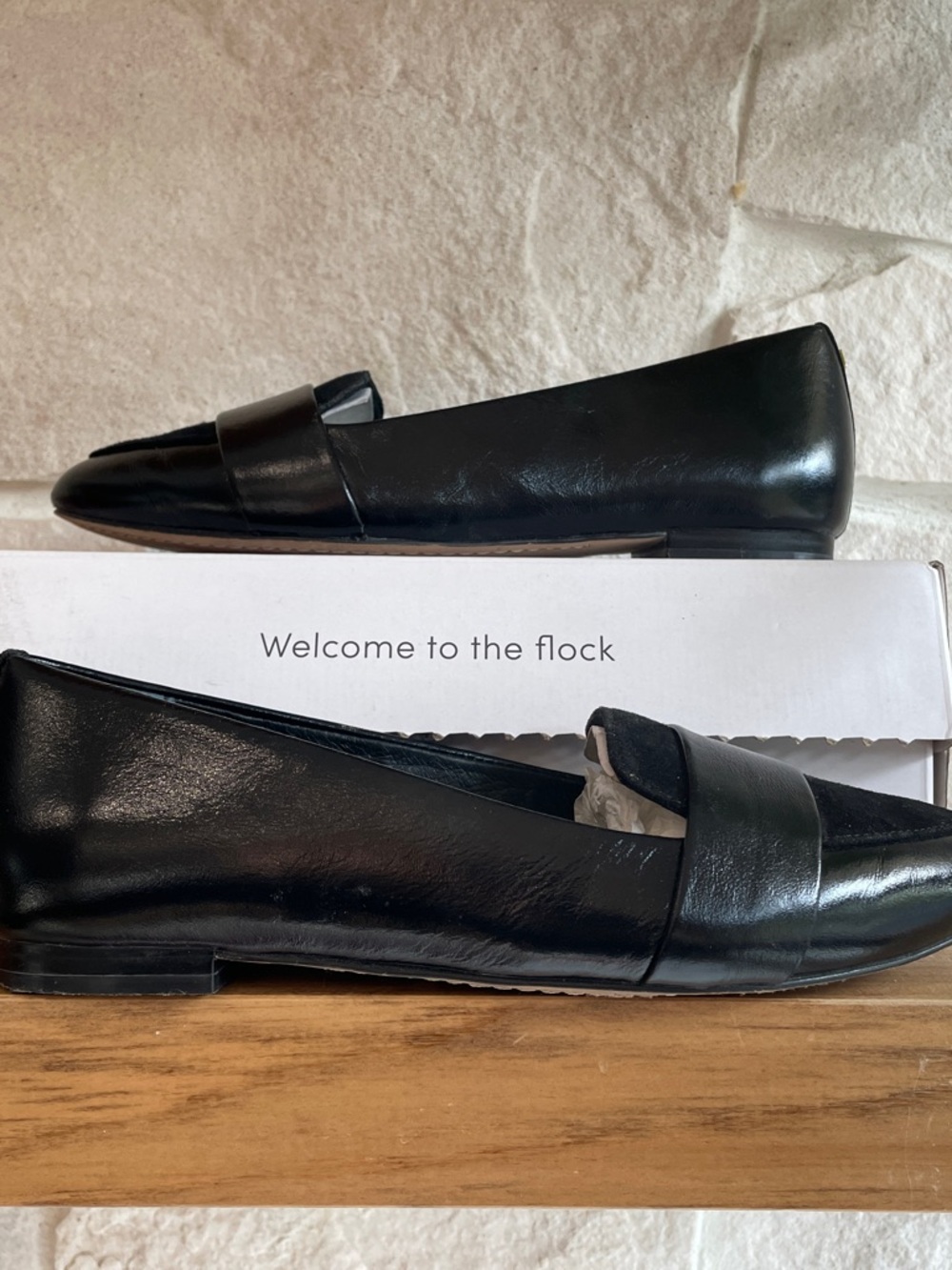 Birdies The Sparrow  Black Leather Penny Loafers - size 6